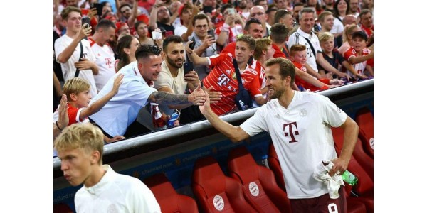 O primeiro golo de Harry Kane sobre o FC Bayern München terminou em derrota